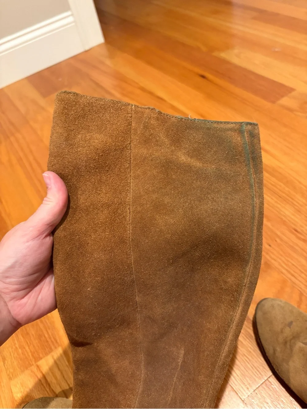 Women's Tall Suede Riding Boots - Brown